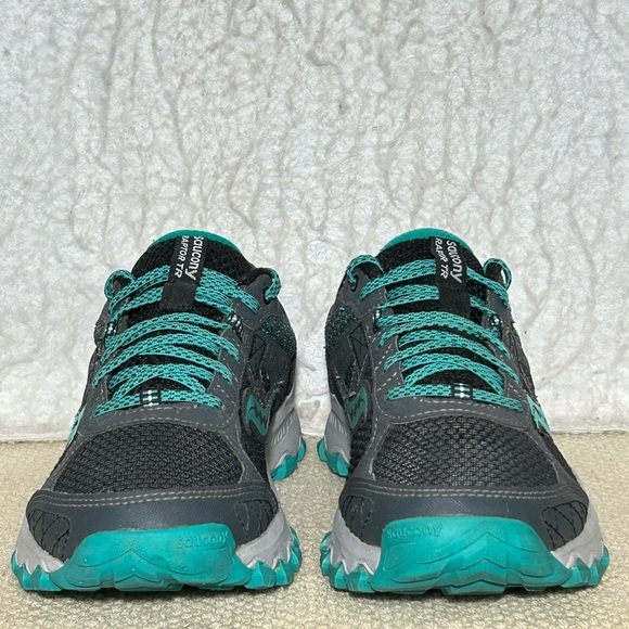 Saucony Womens Grey Grid Raptor TR2 Trail Running Athletic Sneakers Shoes SZ 8.5 - Picture 3 of 11